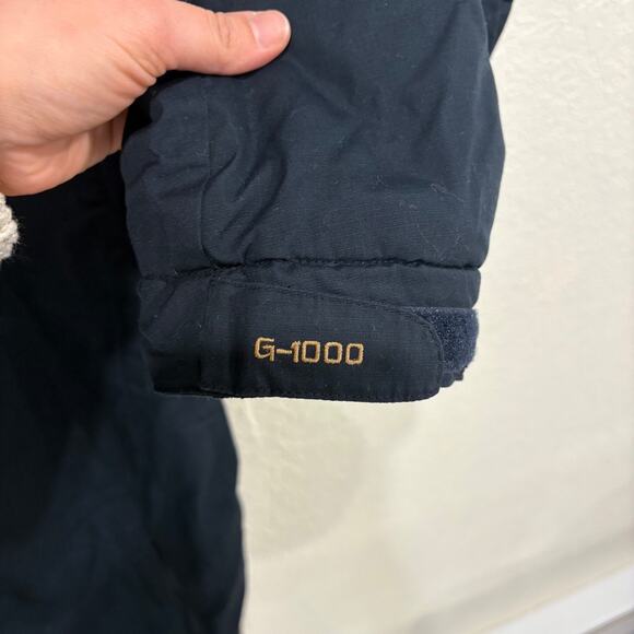 Fjallraven Skogso Padded Jacket Men's Large Blue Hooded Coat - Picture 5 of 7